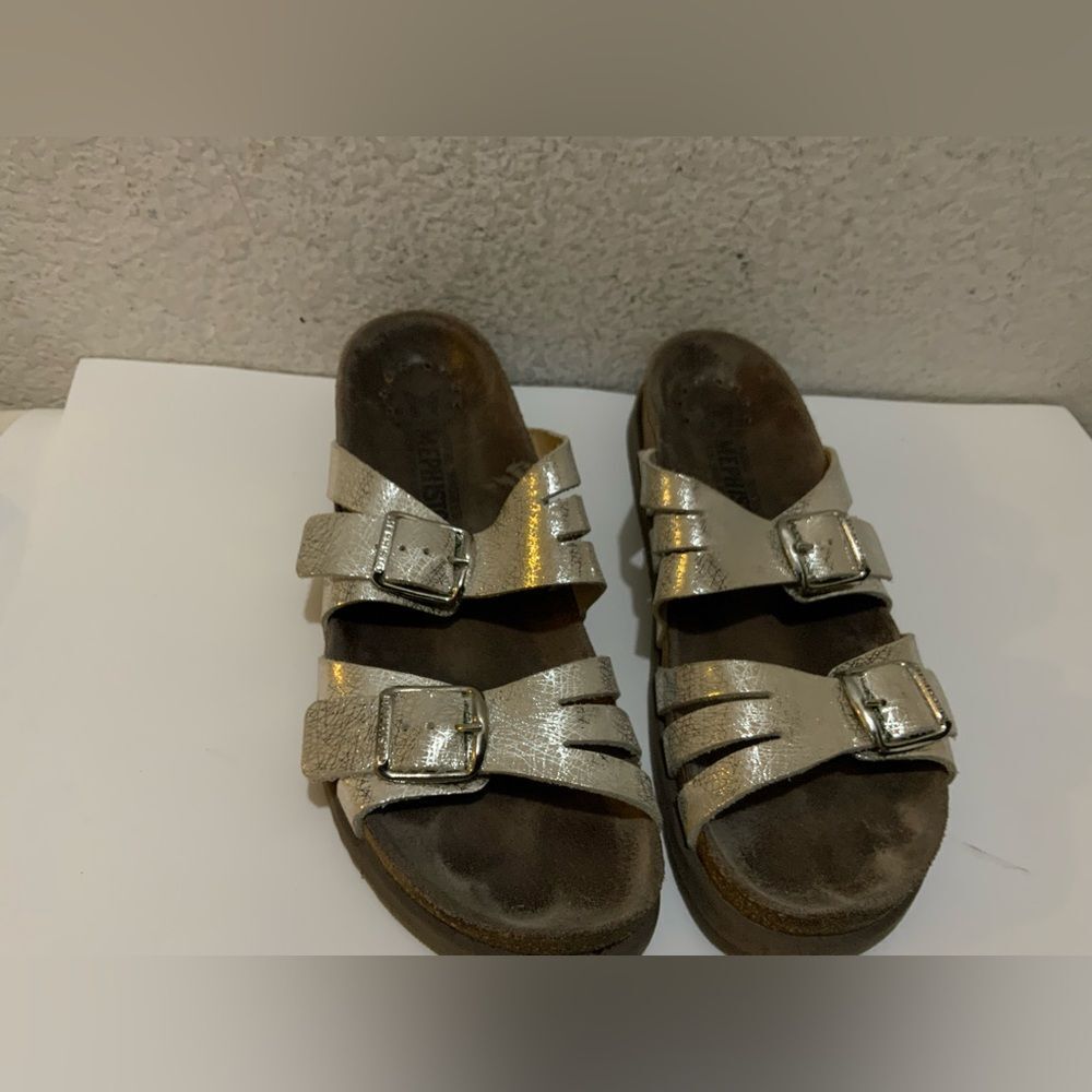 Mephisto Helisa sandals, silver straps size 39